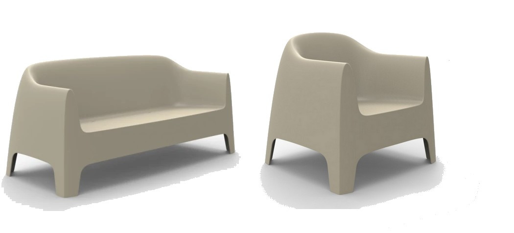 Canapé + fauteuil SOLID écru Canapé + fauteuil SOLID écru