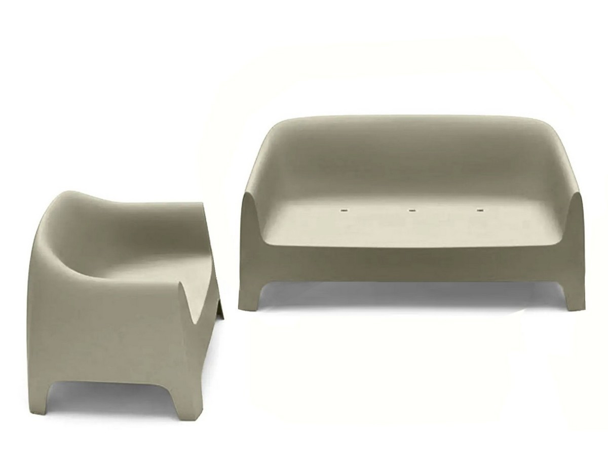SET : canapé et fauteuil Solid Vondom SET : canapé et fauteuil Solid Vondom
