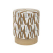 Tabouret pouf Ziggy en tissu beige