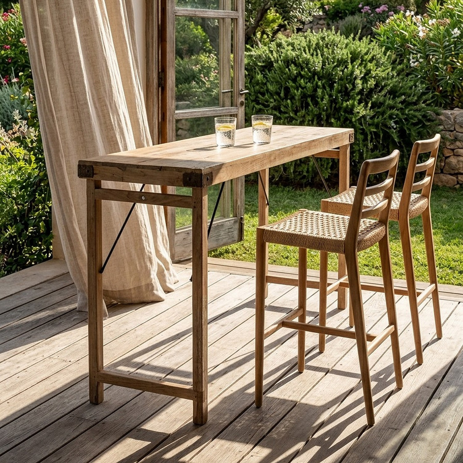 Stehtisch aus Holz „IN and OUT Arizona“
