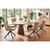 Table repas ronde extensible en bois 100 à 140 puis 180 cm LANDIA