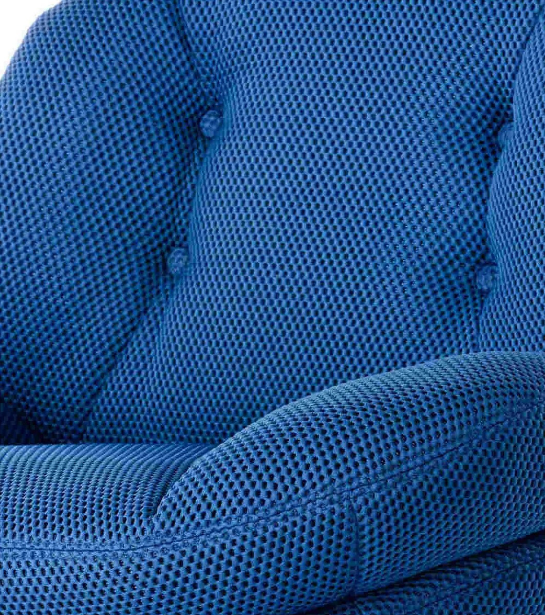 Fauteuil Memento Hive en tissu bleu