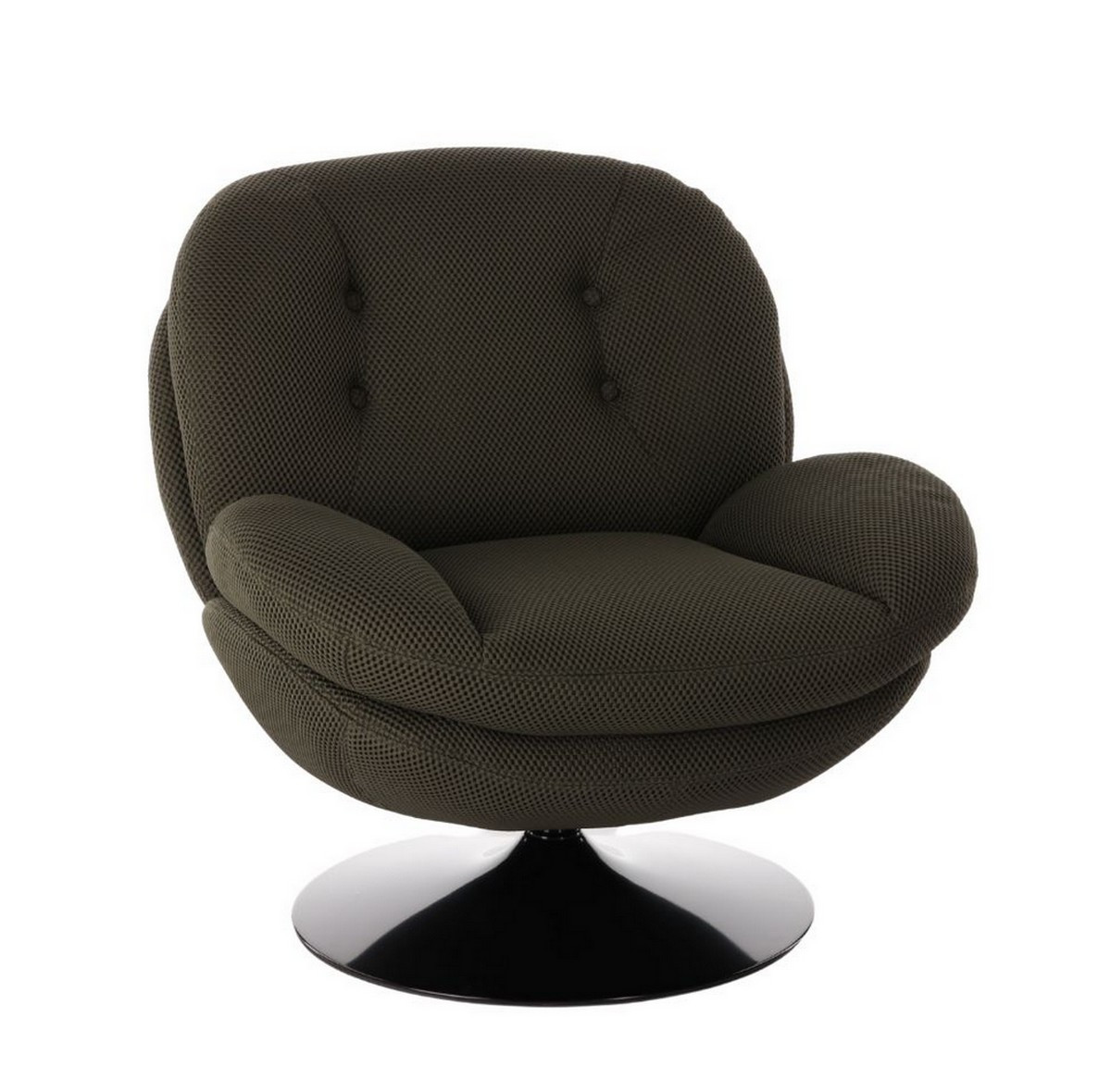 Sessel „Memento“ aus dunkelorangem Stoff