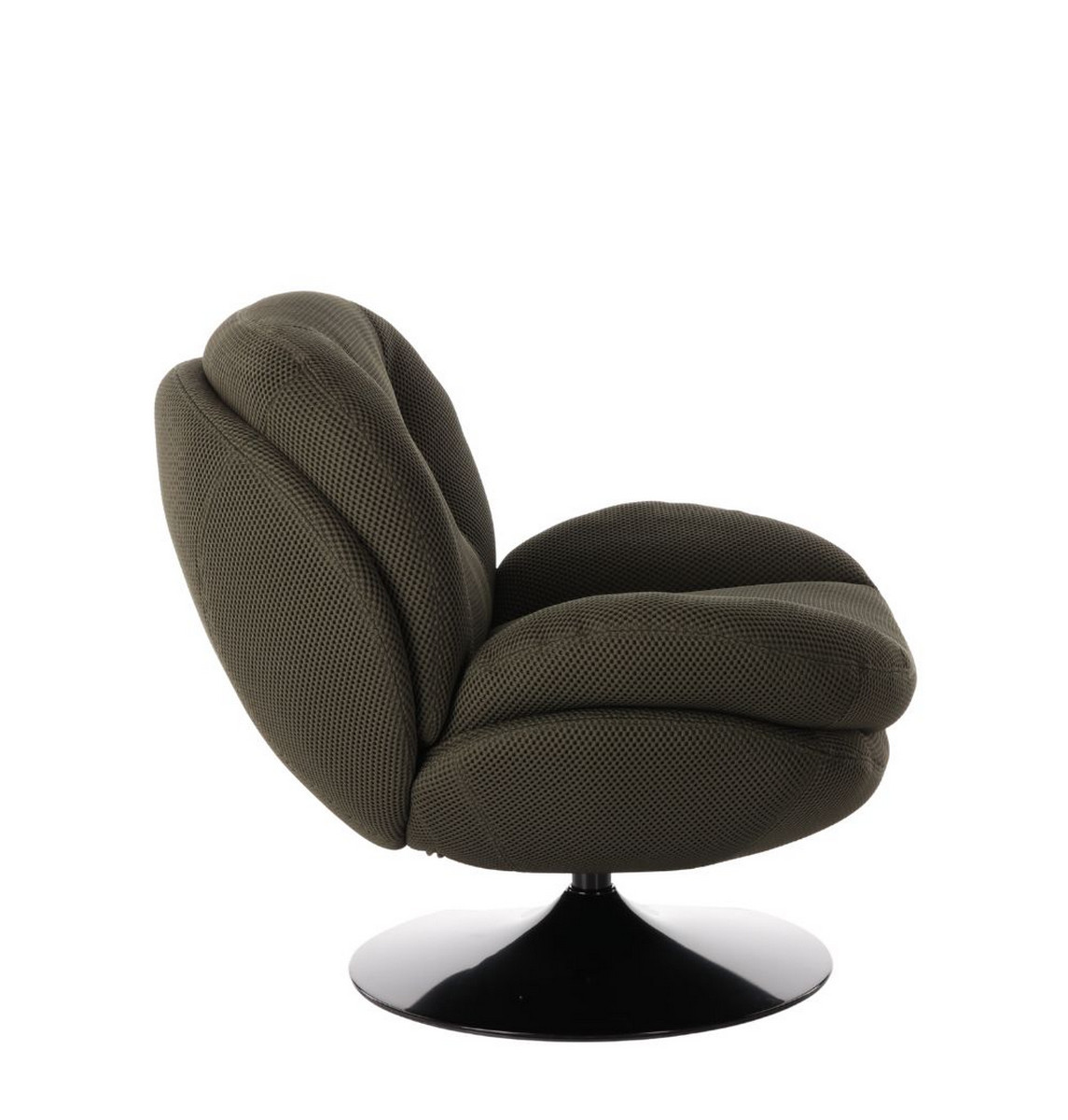 Sessel „Memento“ aus dunkelorangem Stoff
