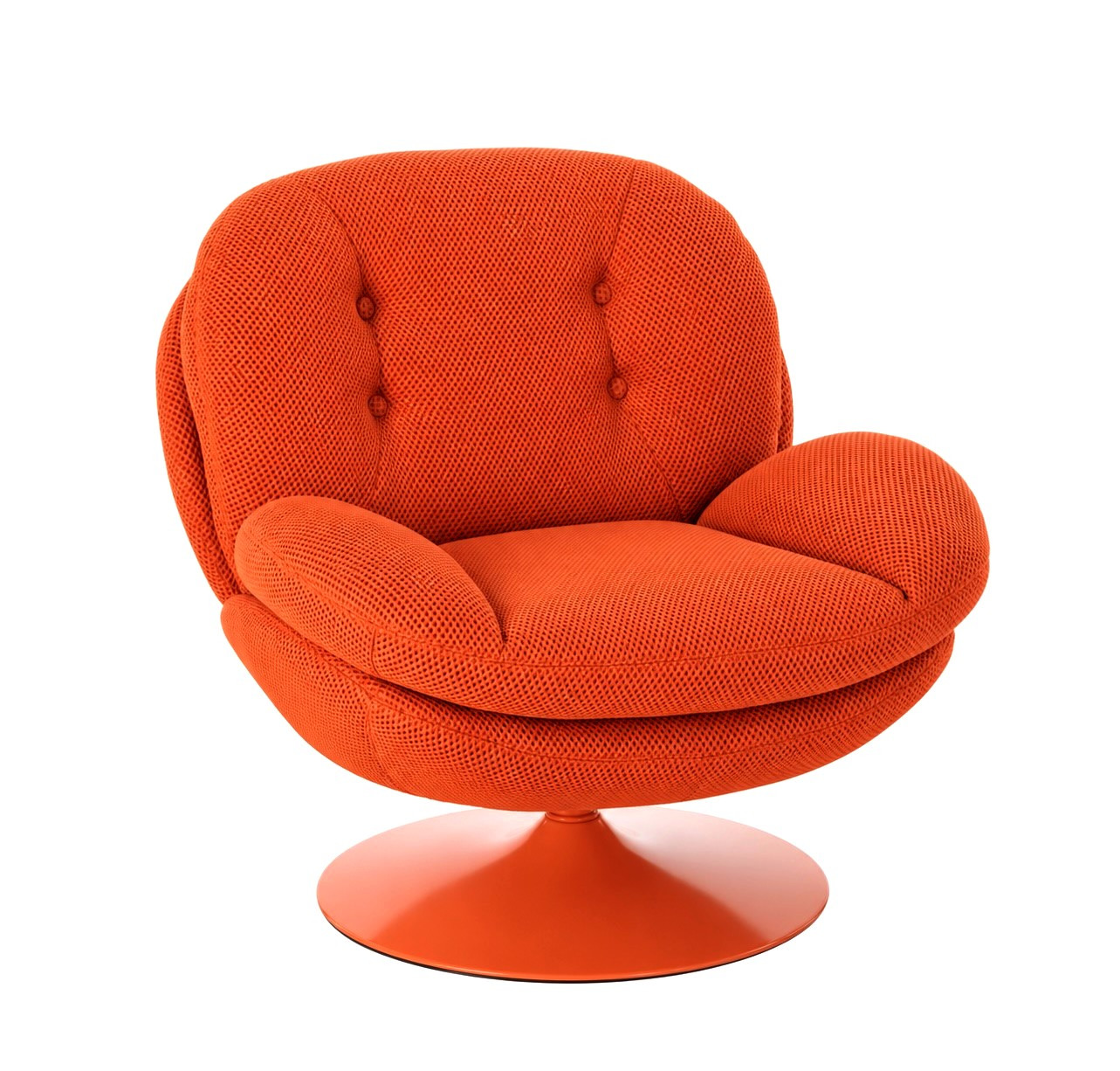 Memento Armchair in Dark Orange Fabric