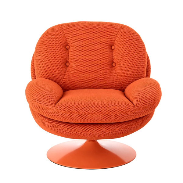 Memento Armchair in Dark Orange Fabric