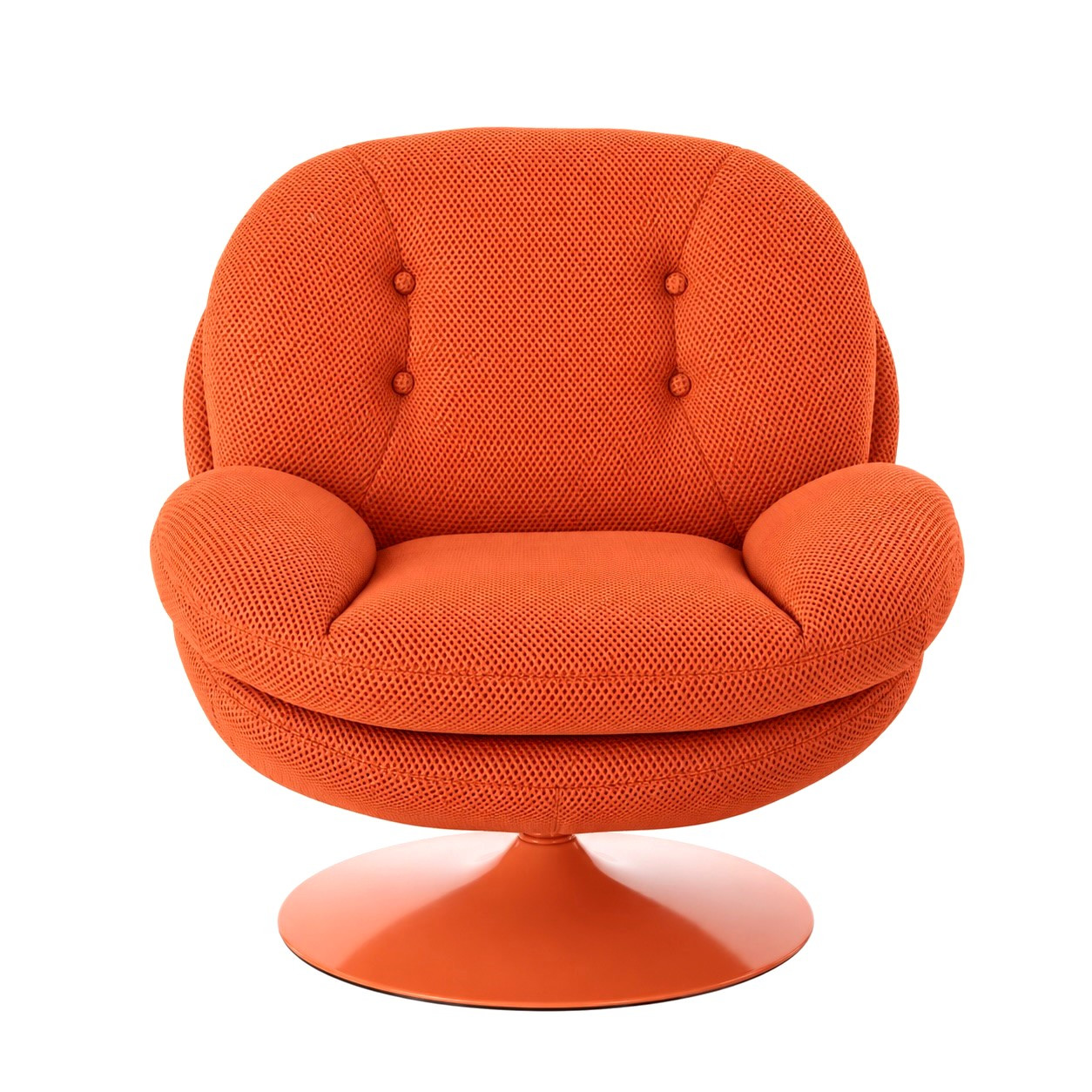 Memento Armchair in Dark Orange Fabric