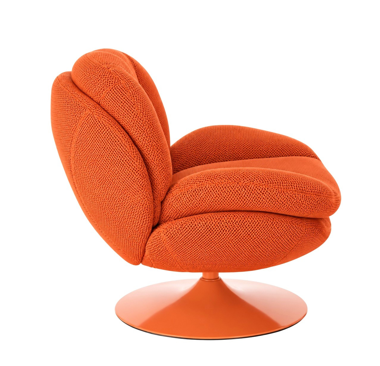 Memento Armchair in Dark Orange Fabric