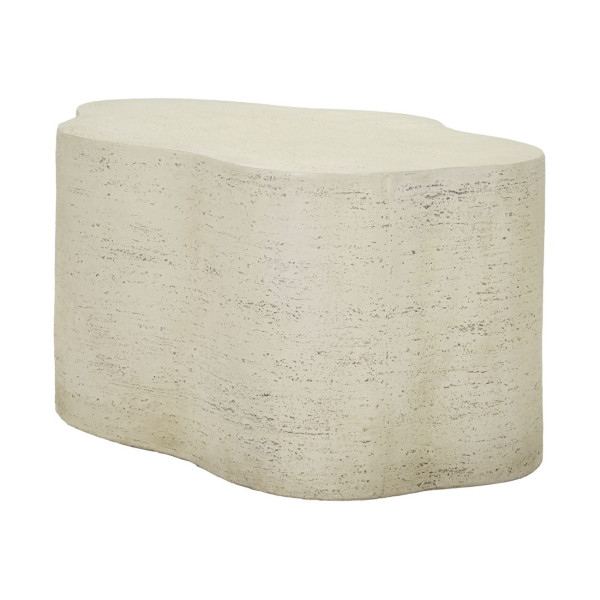 CLOUD Beige Stone-Effect Cloud-Shaped Coffee Table – L92 cm