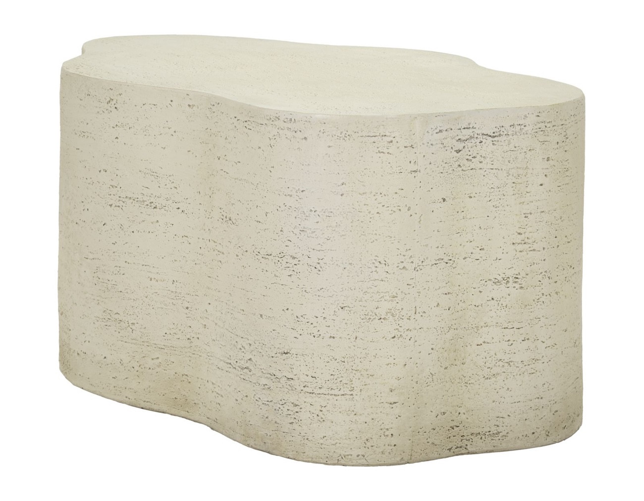 CLOUD Beige Stone-Effect Cloud-Shaped Coffee Table – L92 cm