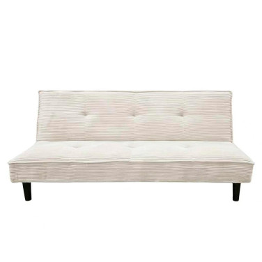Canapé convertible en velours crème