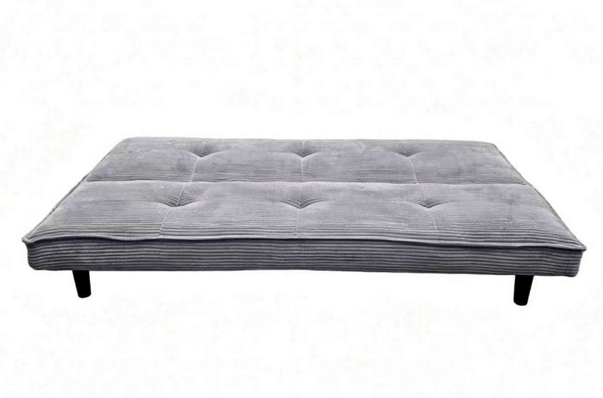 Clipper Gray Corduroy Convertible Sofa, 180 cm