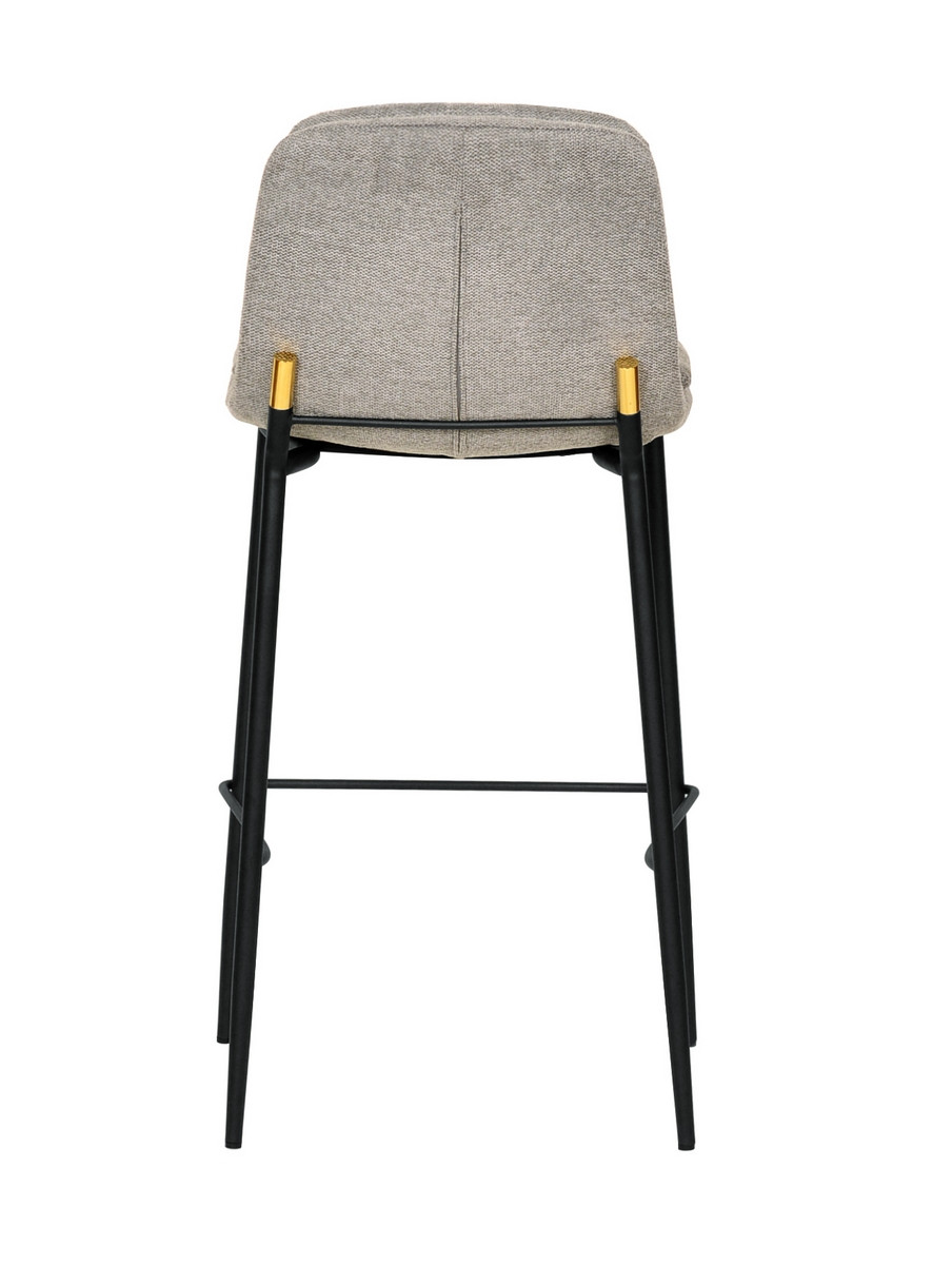Tabouret bar avec dossier gris confortable
