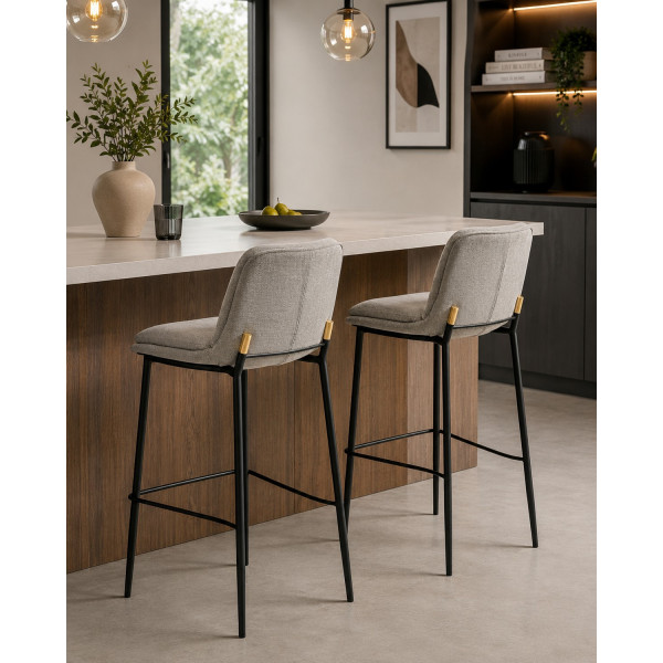 2 Light Gray MGM Bar Chairs, 75 cm