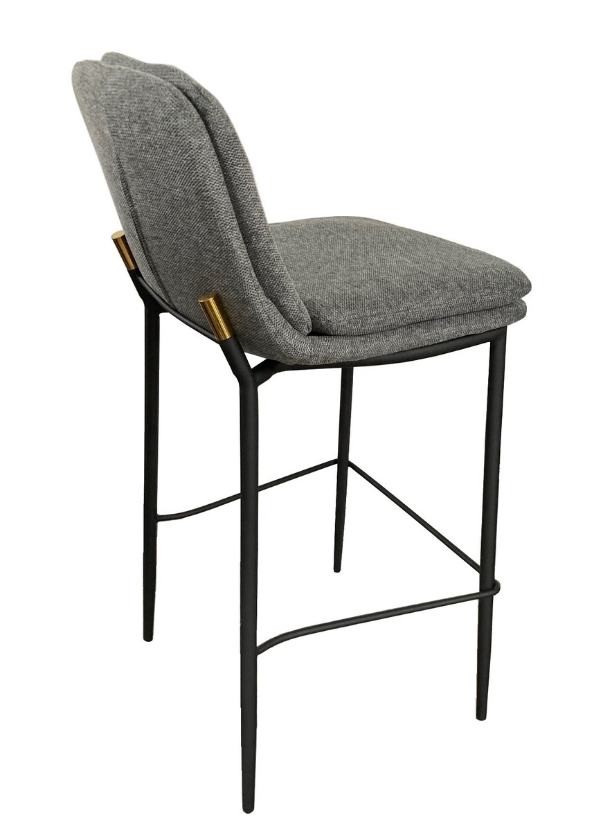 Chaise de bar tissu anthracite