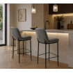 Taburete de bar gris antracita MGM