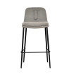 Chaise de bar tissu gris clair MGM