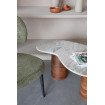 Coffee table in natural marble and mango wood - SAKI