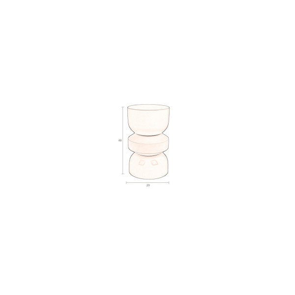Taburete Apollo de metal en color terracota | Dutchbone