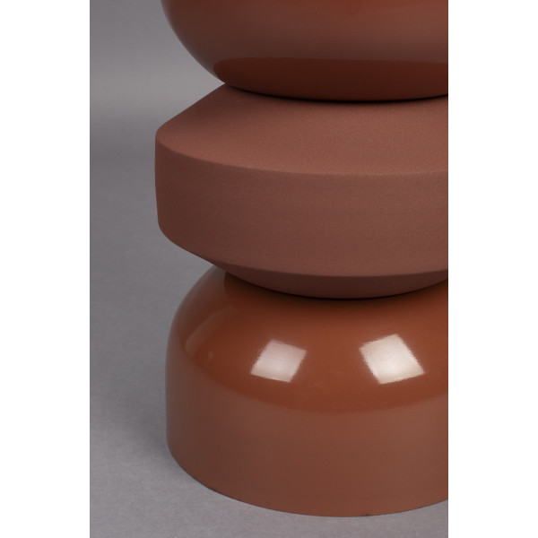 Apollo Terracotta Metal Stool | Dutchbone