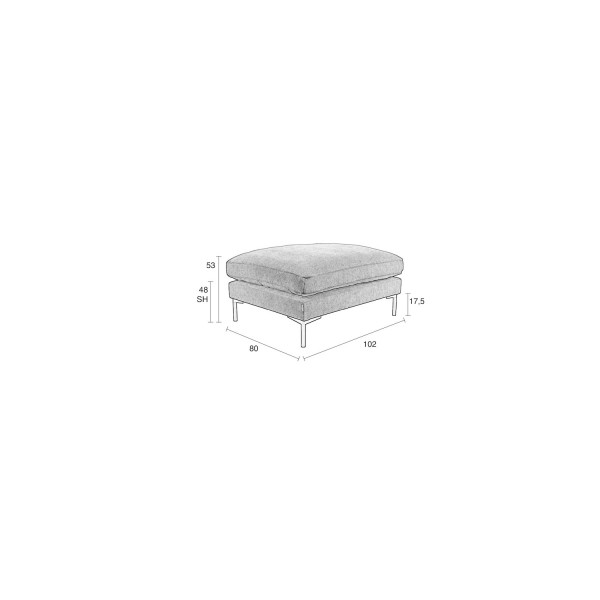 SUMMER - Pouf en tissu café