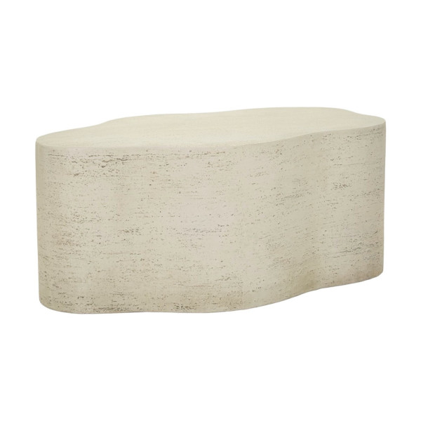 Mesa de centro «CLOUD» con efecto piedra beige – L 92 cm