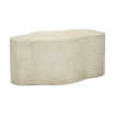 Table basse effet pierre naturelle beige