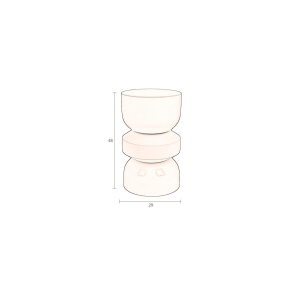 Sgabello Apollo beige in metallo | Mathi Design