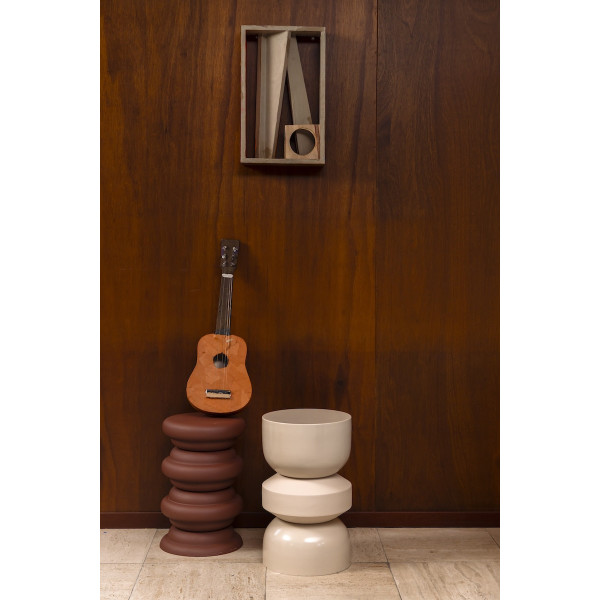 Apollo Beige Metal Stool | Mathi Design