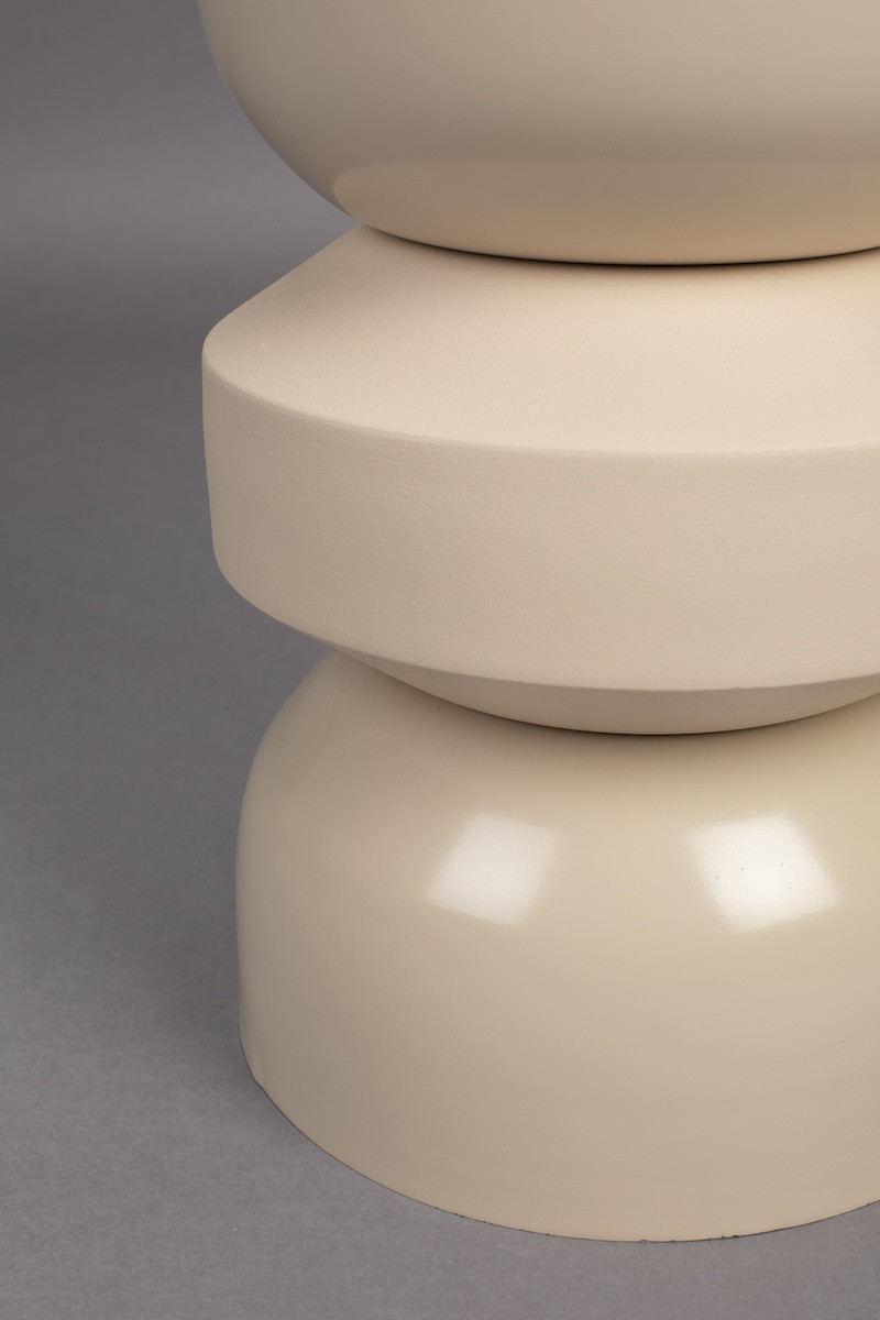Beiger Apollo-Hocker aus Metall | Mathi Design