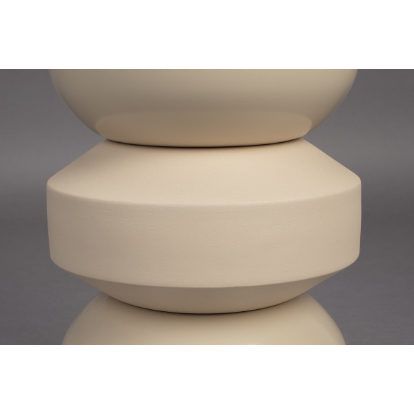 Sgabello Apollo beige in metallo | Mathi Design