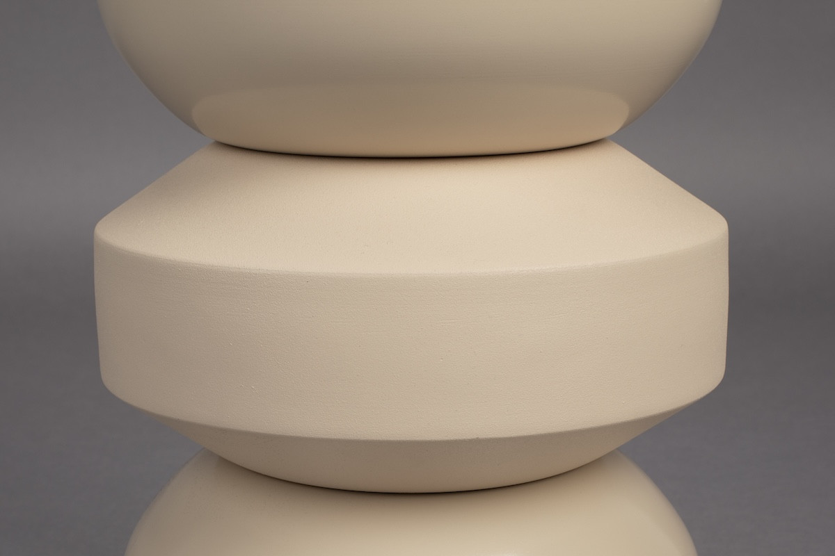 Beiger Apollo-Hocker aus Metall | Mathi Design