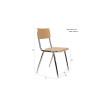 4er-Set Stühle aus Eiche und Chrom – Back to School