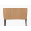 4er-Set Stühle aus Eiche und Chrom – Back to School