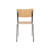 4er-Set Stühle aus Eiche und Chrom – Back to School
