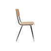 Set of 4 oak and chrome chairs – Back to School