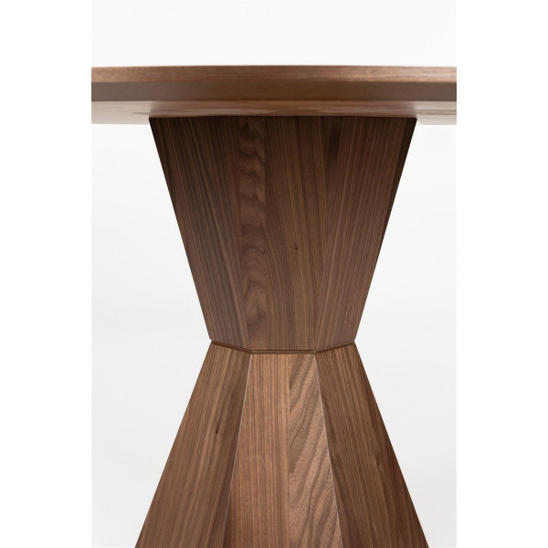 Mesa redonda Lotus Zuiver – Mesa de comedor con aspecto de madera