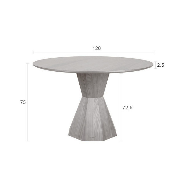 Runder Tisch „Lotus Zuiver“ – Design-Esstisch in Holzoptik