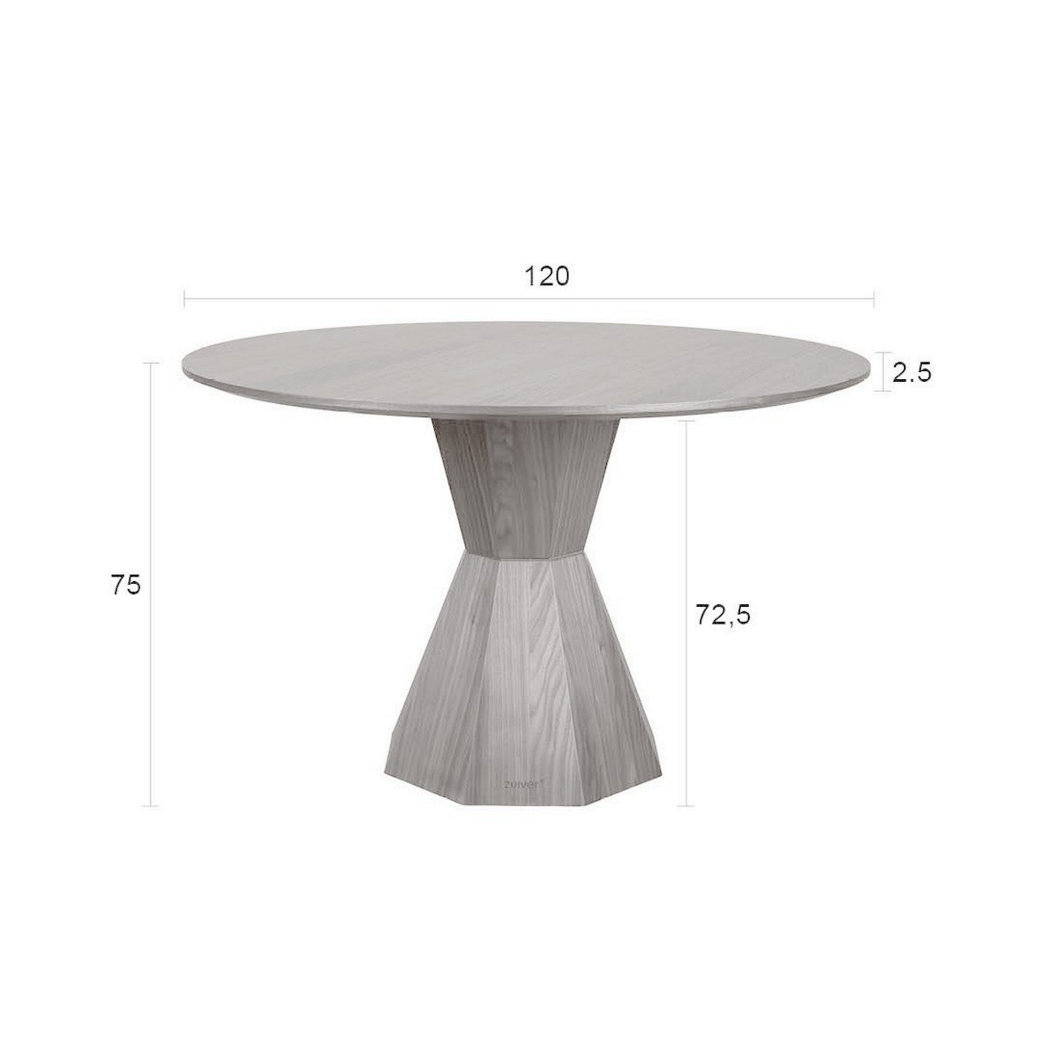 Table ronde Lotus Zuiver – Table à manger design aspect bois