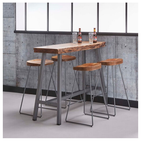 Tabouret bar design acacia