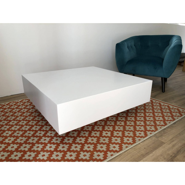 Mesa de centro de acero blanco Metallica